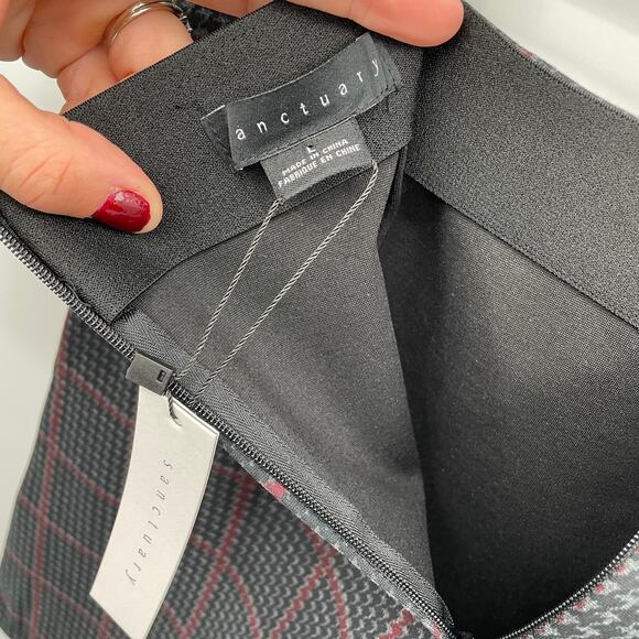 NWT Evereve Sanctuary Easy Mod Skirt in Houdstooth // L - Picture 8 of 10